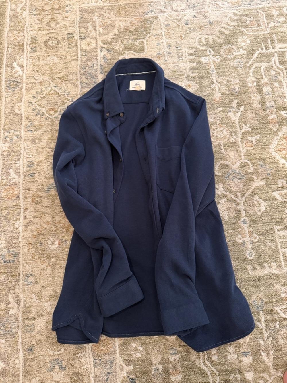 Surfside Supply Navy Blue Casual Button-Down Shirt